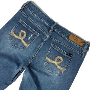 Seven7 Mid-Rise Cropped Jeans Medium Wash Women’s Size 10 (J3)